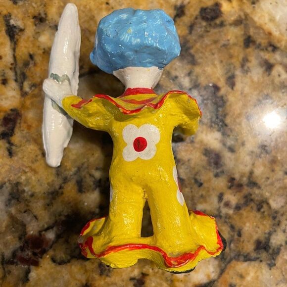 Set of two paper mache Clowns, colorful and unique Mexican Folk Art - Picture 10 of 12